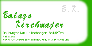 balazs kirchmajer business card